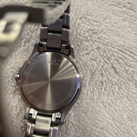 Bulova Silver and White Woman's Watch - Picture 3 of 3